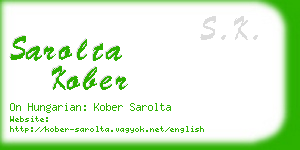 sarolta kober business card